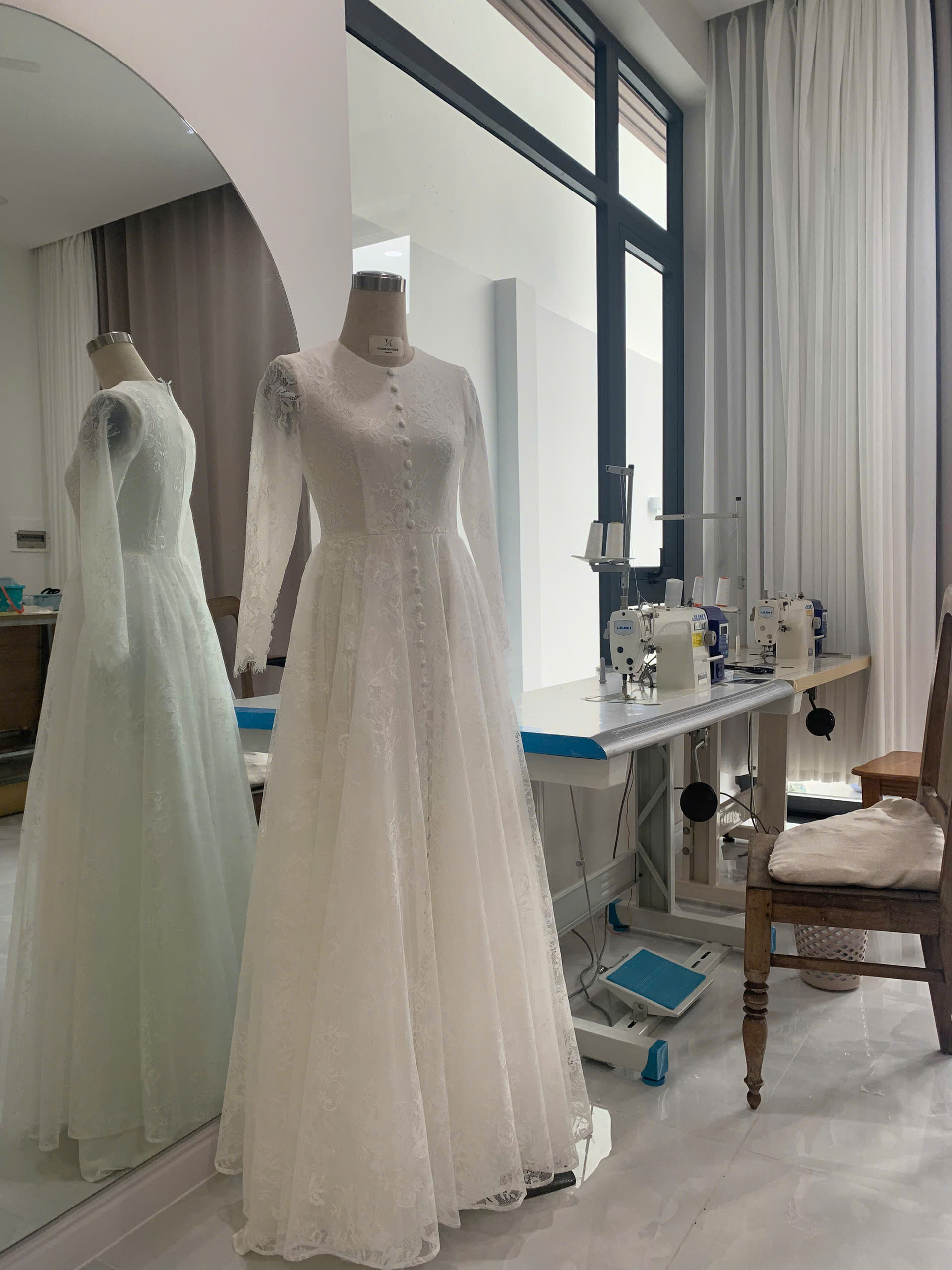 Customization options available at wedding dress boutiques and online stores
